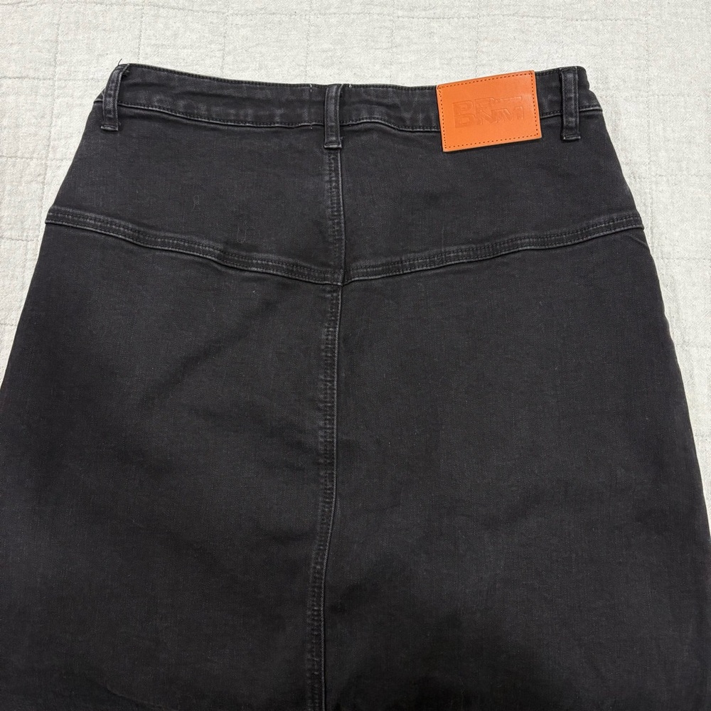 Princess Polly Eco Black Batkins Denim Maxi Skirt Size 8 - Picture 8 of 8